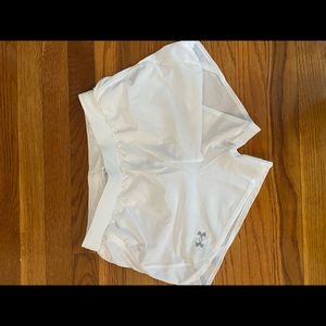 under armor white shorts